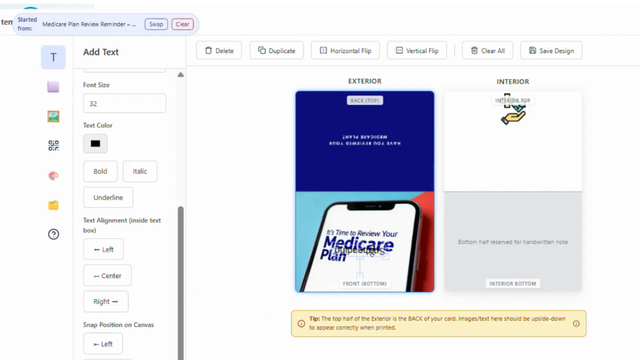 Card editor